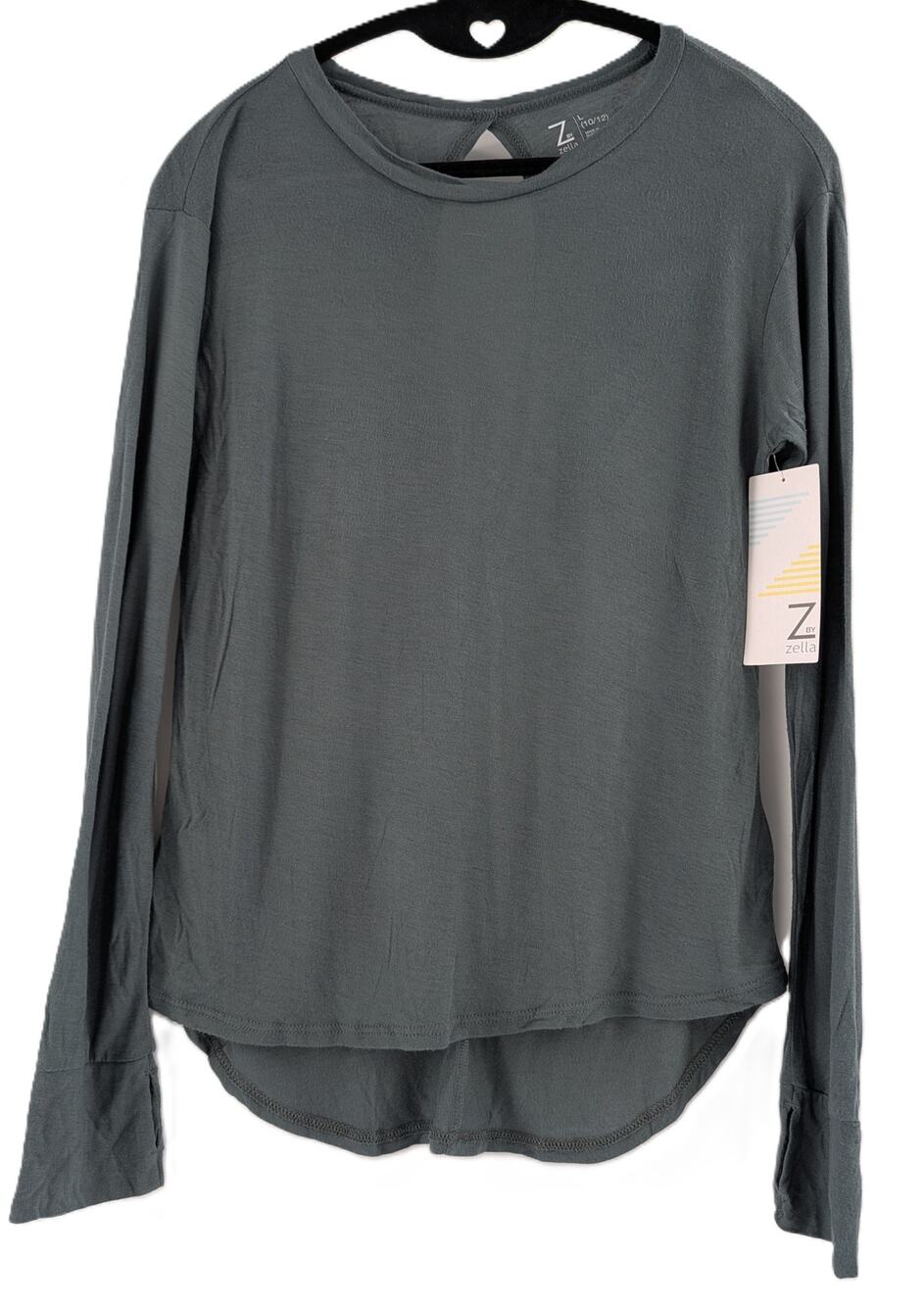 Zella Girls Long Sleeved Tunic Top Thumbholes Keyhole Back
